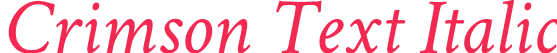 Crimson Text Italic